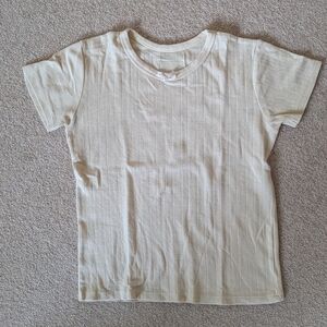 Daily Drills Pointelle T-shirt Butter Yellow Size M/L